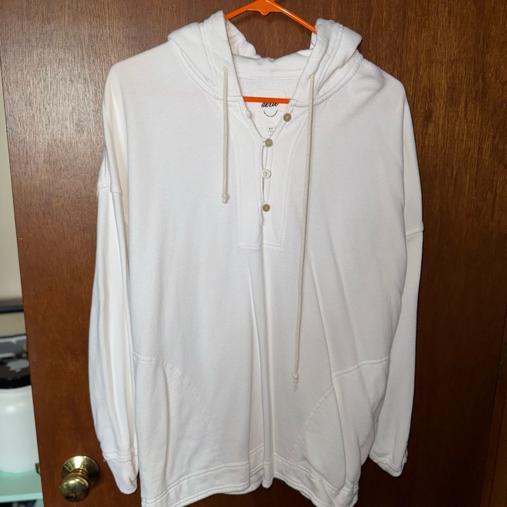 Aerie Cream Sweater with Hood
